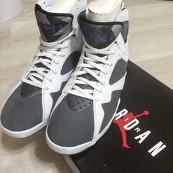 Brand New Jordan 7- Flint Grey/Varsity Purple - Size 11