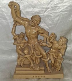Vintage Laocoon & His Sons Sculpture Statue Greek Roman Mythology Laocoonte