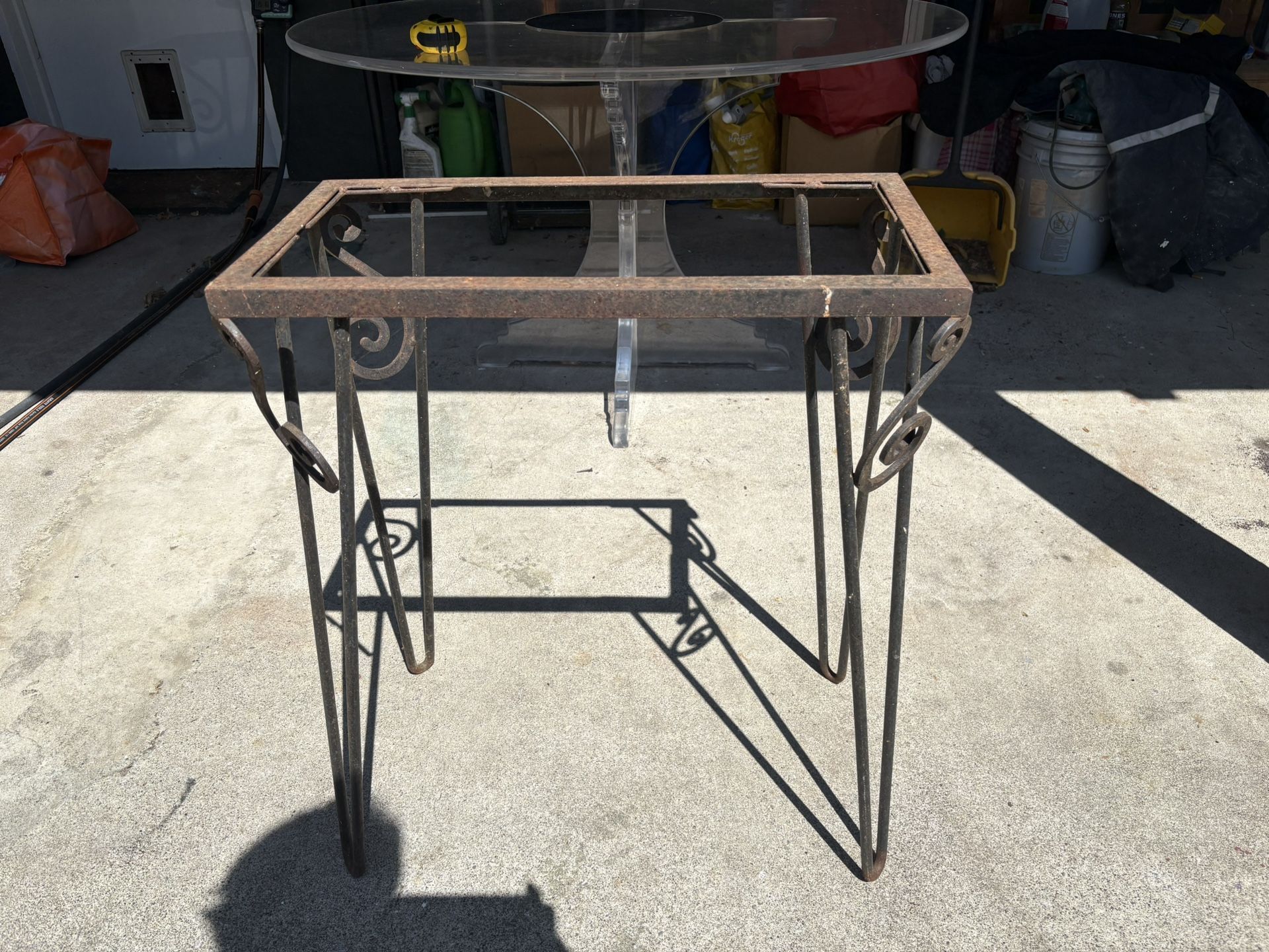 Vintage Heavy wrought Iron Table