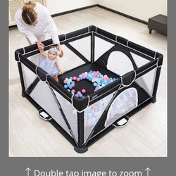 ANGELBLISS Baby Playpen, Foldable Playpen for Babies and Toddlers, Indoor & Outdoor Baby Activity Center with Visible Breathable Mesh, Portable Play 