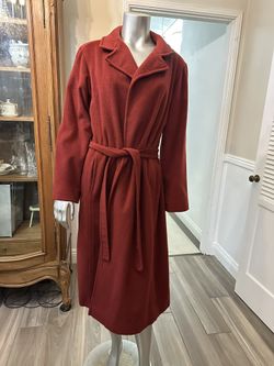 Vintage Red Cashmere Long Coat