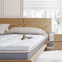 King,Cali King BedStory Mattress Topper,Down Alternative Soft Fiber Breathable Hotel Quality.