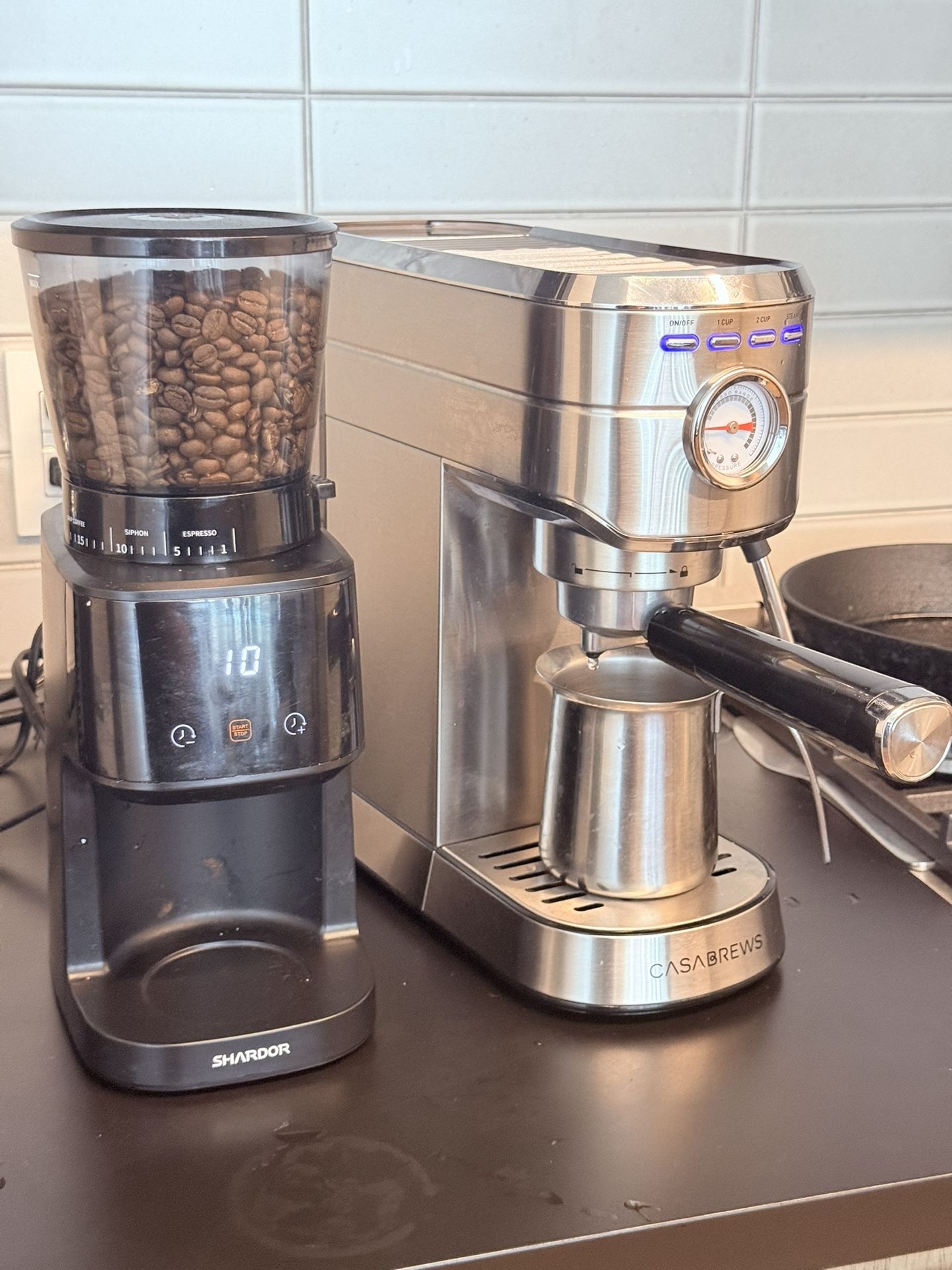 🔥 Casabrews Espresso Machine + Shardor Burr Grinder – Sleek Combo for Home Baristas | $170 | NYC Pickup