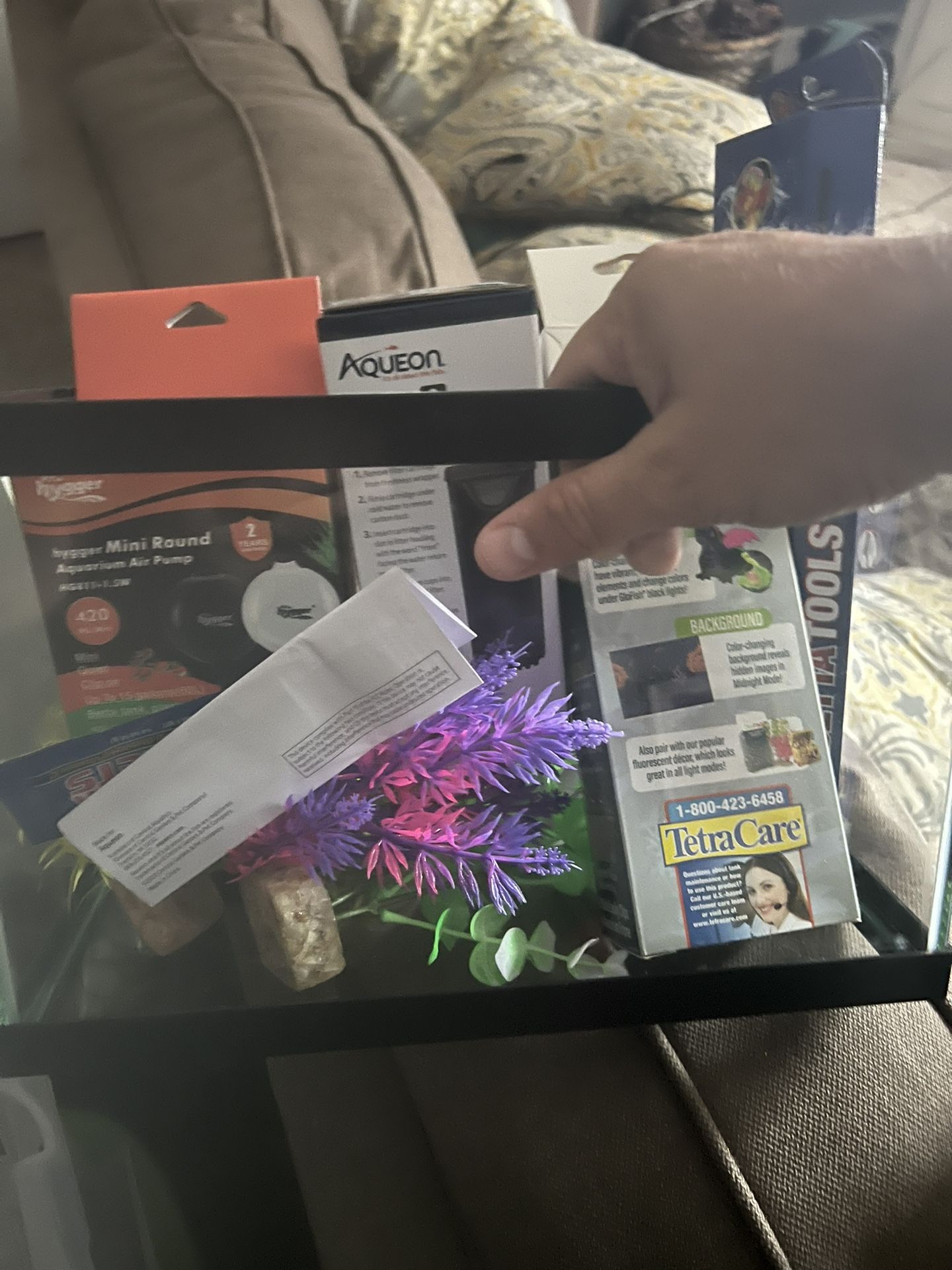 Fish aquarium and decorations and pumps!