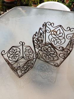 Metal decorative baskets