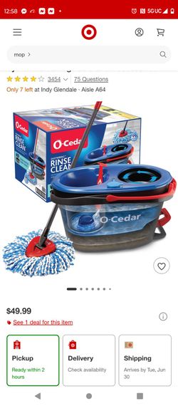 Old cedar mop and rinse