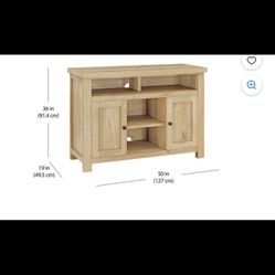 Better Homes & Gardens Wheaton Media Console for TVs up to 65", Natural Oak Entertainment Center