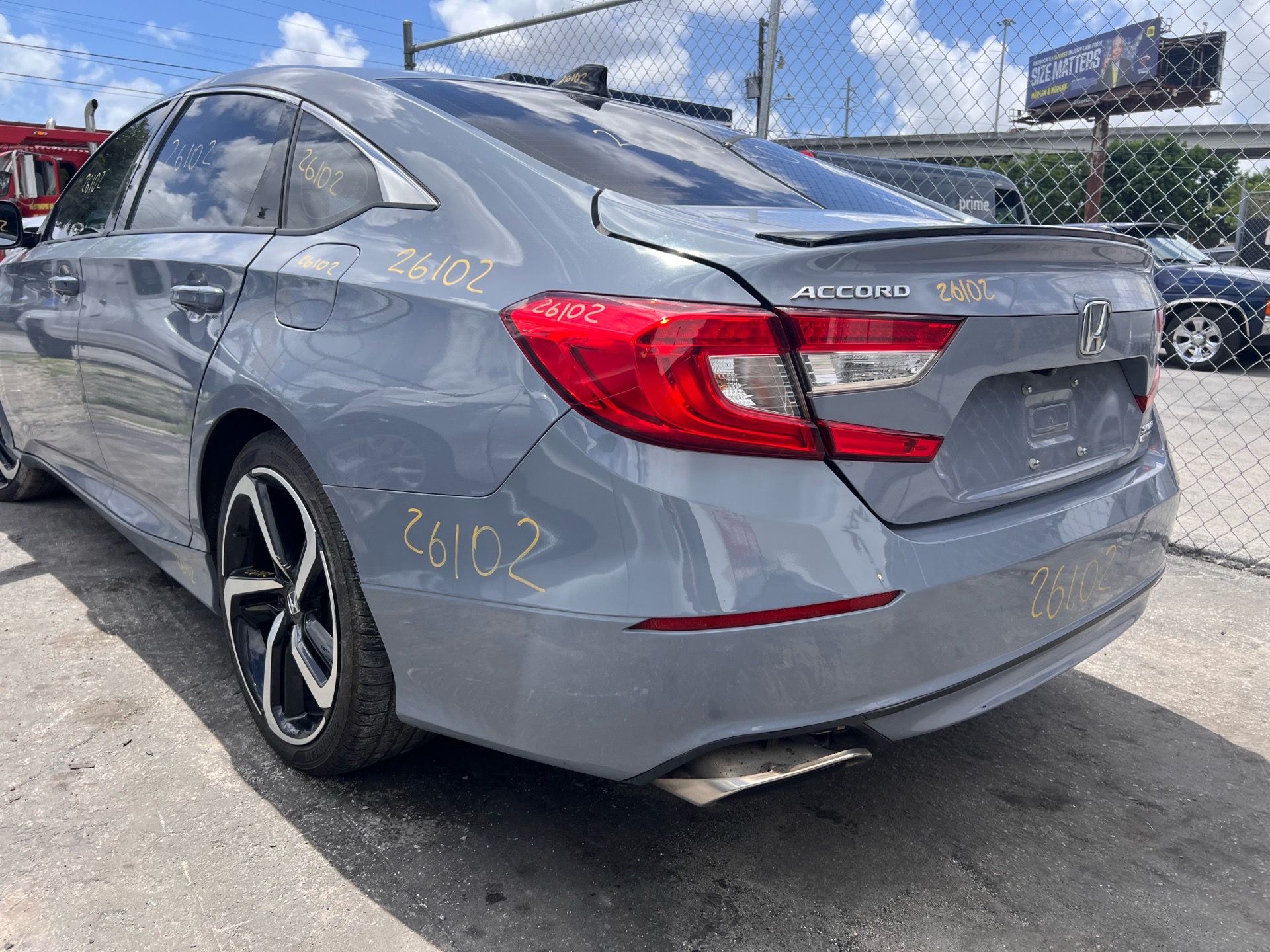 Left Driver Side QUARTER PANEL CUT SECTION 2018 2022 HONDA ACCORD Quarter Panel Izquierdo Accord 18-22
