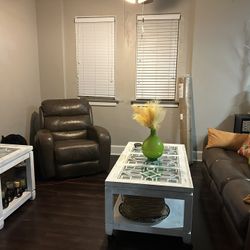 Living room Set and accessories, new rug, Kitchen set 4 Chairs  including accessories selling all for   850 