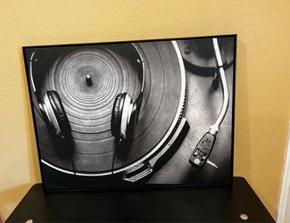 FRAMED CANVAS… DJ… 40” W by 30” H…$35