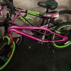 Adult bike and girl bike