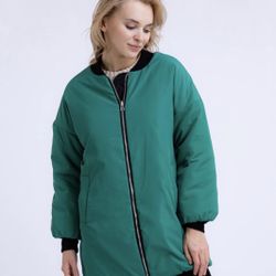 Green Double Sided Women’s Bomber/Jacket