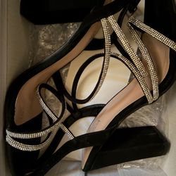Black Strap Heels