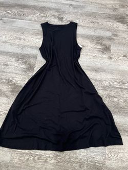 Black Sleeveless A-Line Midi Dress