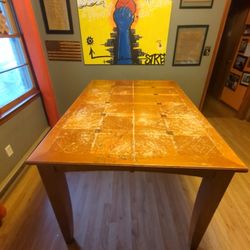 Tall Solid Wood Table