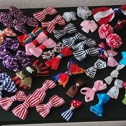 Dog Hairbows With French Closures 