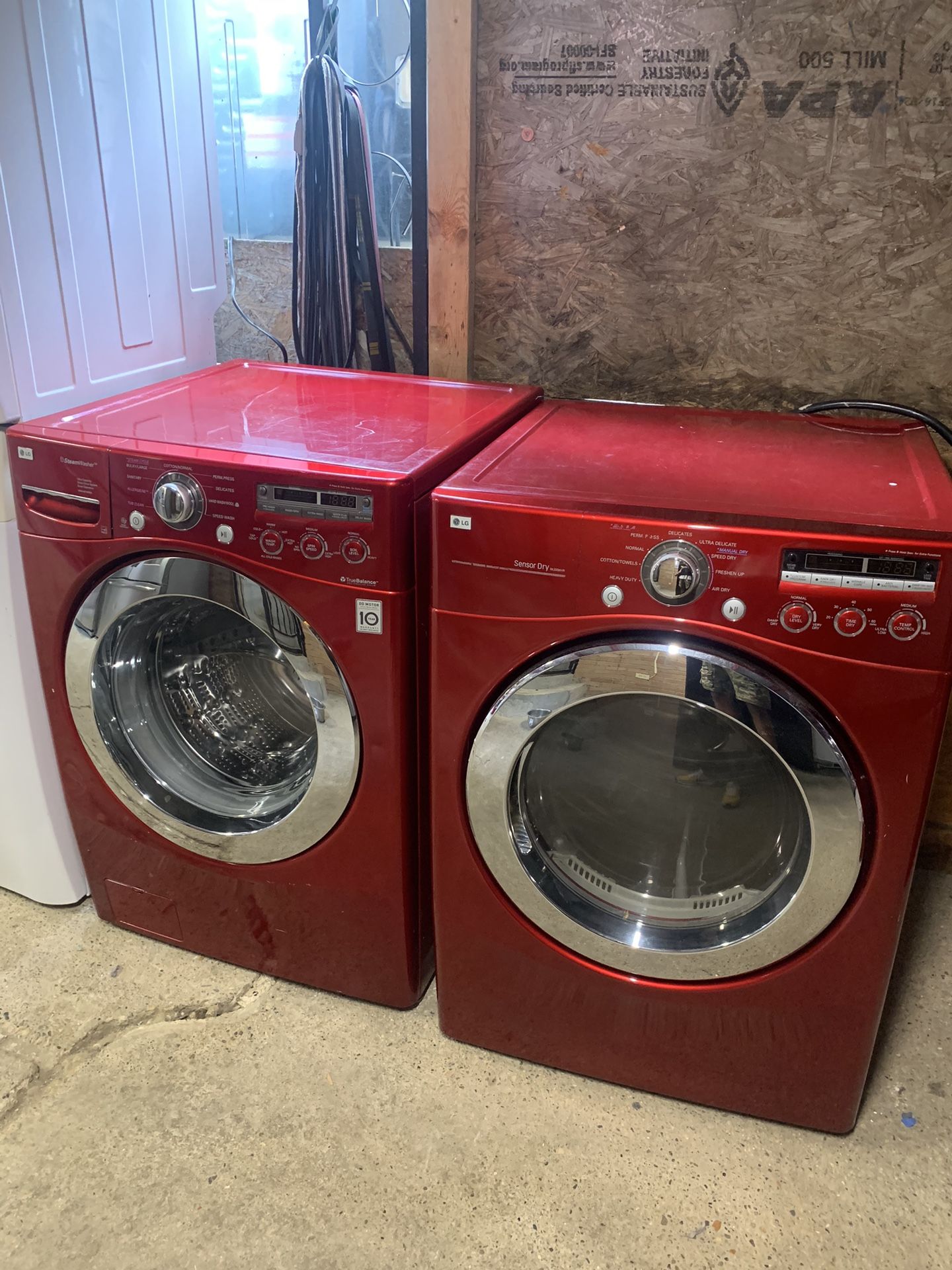 Lg Red Washer And Dryer Set