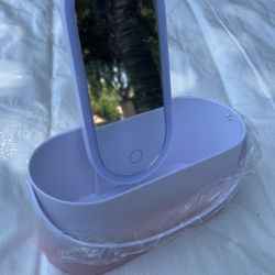New Ombré Pink Mini Makeup Vanity Case With Led Mirror