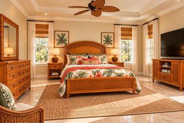 Beautiful Tommy Bahama Style Queen bedroom  set 🌴🌴🌴🌴🌴stunning 🤩