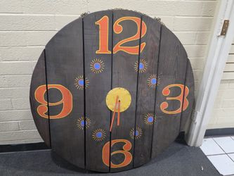 Huge 4ft Solid Wood Clock