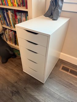 Ikea Alex Desk 5 Drawer Cabinet White