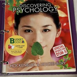 Loose-leaf Discovering Psychology DSM5 Update textbook Hockenbury college 6th ed