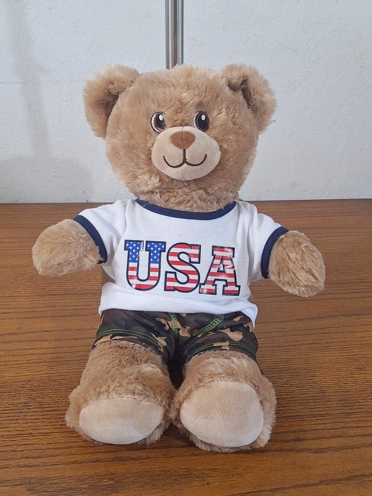 NWT!! Bulid- A- Bear Workshop 15" TEDDY w/ Authentic BAB Clothing!! 