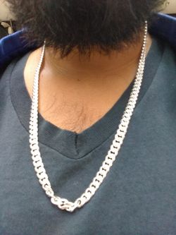 925 silver cuban link chain 26 inch long 70.5 grams