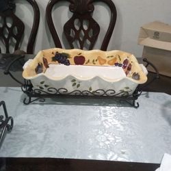 Home Interiors Bandeja Cuadrada Con La Base 