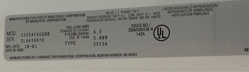 Whirlpool Refrigerator