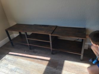 Wide table with chargers