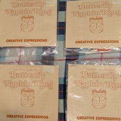 4 Cross Stitch Napkin Ring kits