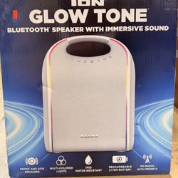 ION Glow Tone Bluetooth Speaker With Immersive Sound Brand New In Box 