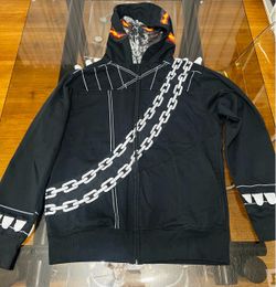 GHOST RIDER MARVEL MEN COSTUME HODDIE WITH MASK SIZE M