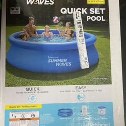 Summer wave pool 10x30 with pump, new in box