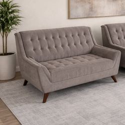 Comfy Modern Fabric Couch/Sofa Loveseat