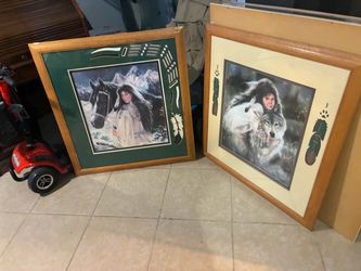 Maija Native American Art Framed Prints Set of 2