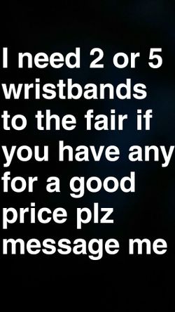 Kc Fair Wristbands