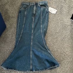 Women's Blue Denim Jean Skirt 