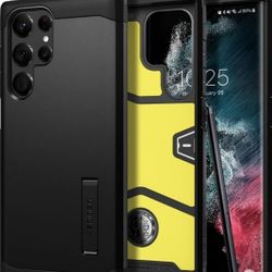 Spigen Tough Armor Designed for Galaxy S22 Ultra Case - Black