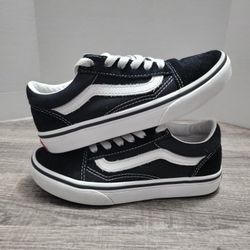 Vans Old Skool Kids Shoes Black White Size 1 US