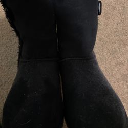 Black Fur Winter Boots