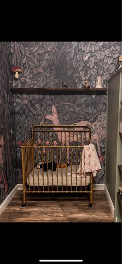 Namesake Winston 4-in-1 Convertible Mini Crib + Conversion Kits – Vintage Gold