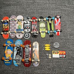 Tech Deck, Circuit Boards, Fingerboard Group Lot Of 12 With Accessories