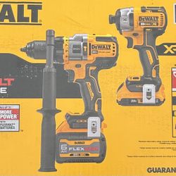 DEWALT 20V MAX Cordless Brushless Hammer Drill/Driver 2 Tool Combo Kit with FLEXVOLT ADVANTAGE