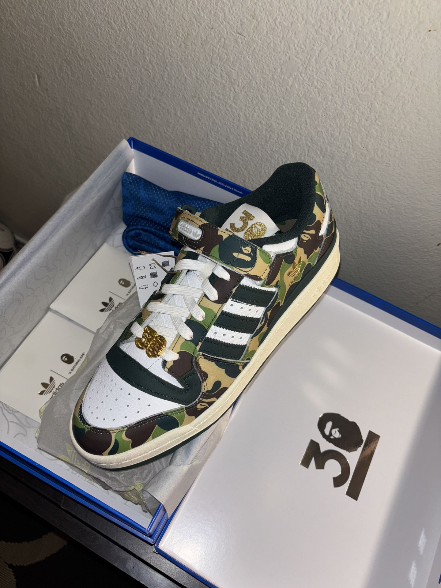 Adidas 2023 Bape x Forum Low 84 ‘ 30th Anniversary