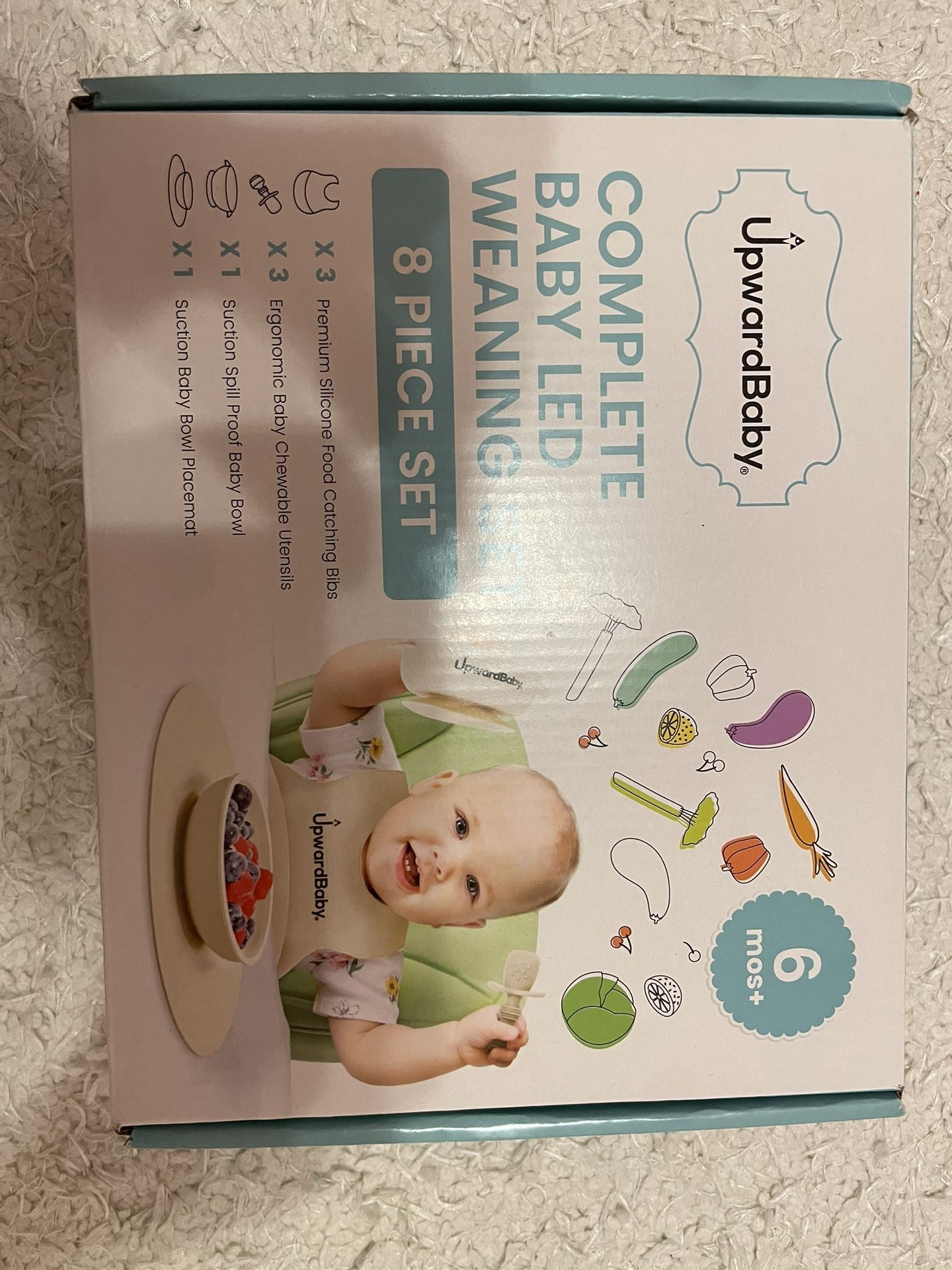 Upward Baby Bibs, Spoon And Plate