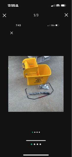 YELLOW  MOP BUCKET  NEW