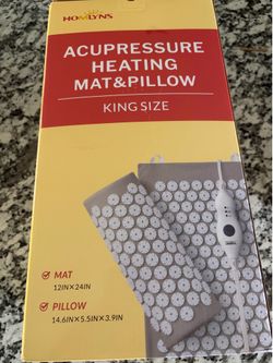 Homlyns Acupressure Heating Mat & Pillow – King Size – New in Box