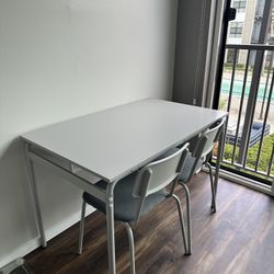 Metal Table And 2 Chairs
